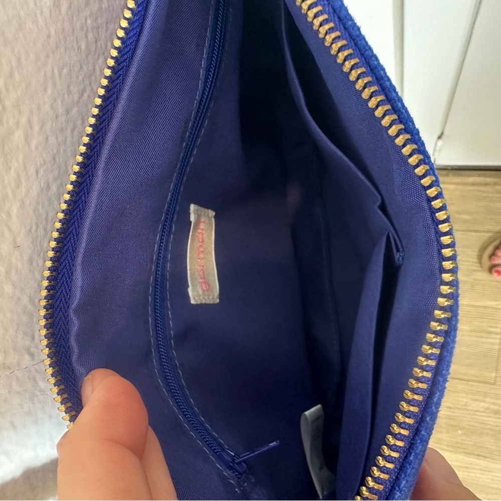 🌞 SUN 🌞 Blue Canvas Crossbody Bag with Gold Sun Embroidery Gorman Australia - Picture 7 of 10